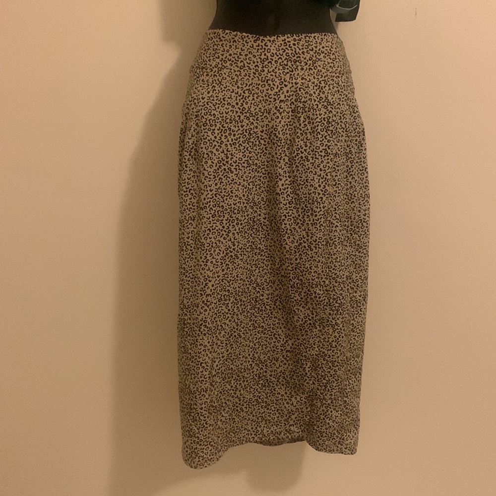 Leopard Silk Skirt